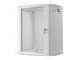 Lanberg - Armario Rack de Pared 19 Pulgadas 6U, 60 kg de Carga, Dimensiones 540x350x370 mm, Color Gris, con Puerta de Cristal y Cerradura para Equipos de Red