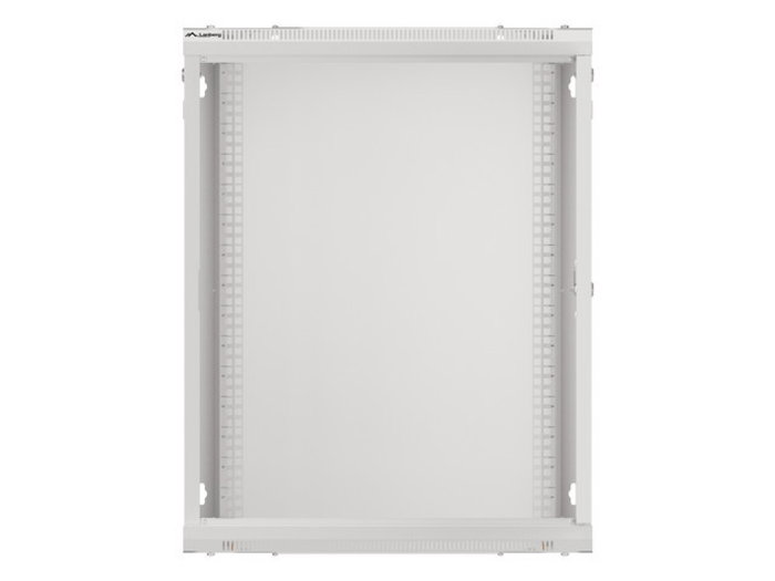 Lanberg - Armario Rack de Pared 19 Pulgadas 6U, 60 kg de Carga, Dimensiones 540x350x370 mm, Color Gris, con Puerta de Cristal y Cerradura para Equipos de Red