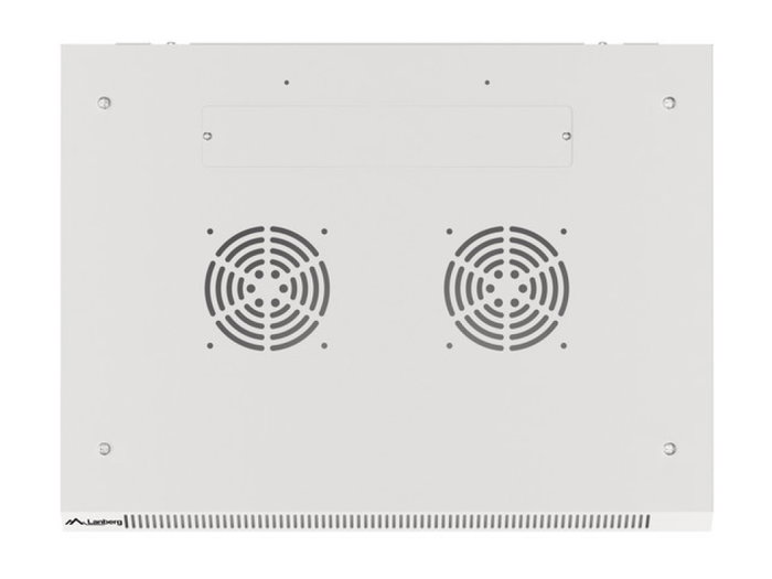 Lanberg - Armario Rack de Pared 19 Pulgadas 6U, 60 kg de Carga, Dimensiones 540x350x370 mm, Color Gris, con Puerta de Cristal y Cerradura para Equipos de Red