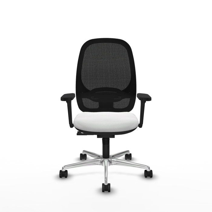 PIQUERAS Y CRESPO Silla de oficina Cilanco con mecanismo Sincro Blanco y Negro