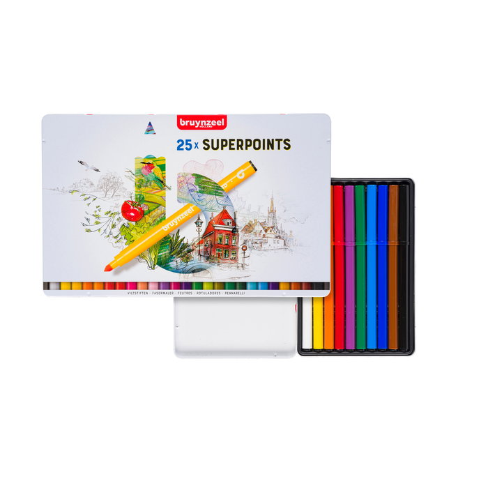 Bruynzeel Estuche de 25 rotuladores Superpoint Bruynzeel Estuche de 25 rotuladores Superpoint