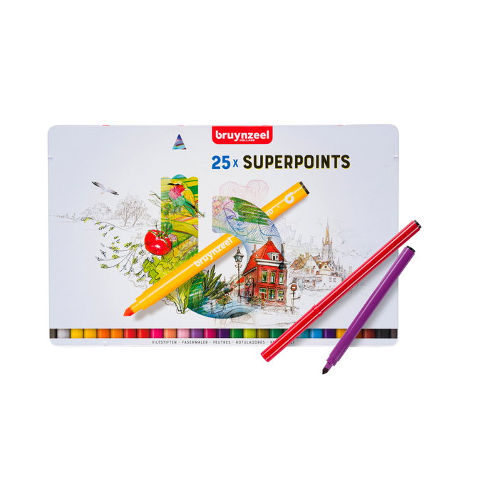Bruynzeel Estuche de 25 rotuladores Superpoint Bruynzeel Estuche de 25 rotuladores Superpoint