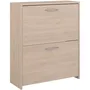 Parisot Zapatero con 2 puertas - Roble - 66,5 x 78,5 x 25,1 - EASYLIFE7901MCHA