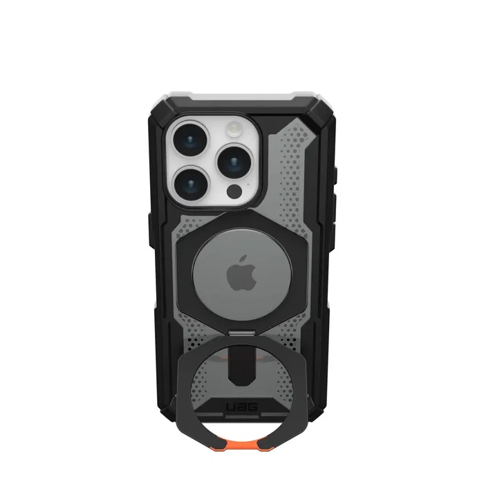 Urban Armor Gear Funda Plasma XTE con MagSafe para Apple iPhone 15 Pro - Negro y Naranja