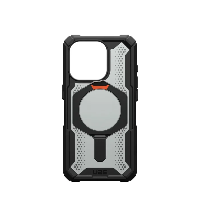 Urban Armor Gear Funda Plasma XTE con MagSafe para Apple iPhone 15 Pro - Negro y Naranja