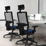 PIQUERAS Y CRESPO Silla de oficina Horna con mecanismo Sincro, Pistacho y Gris
