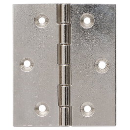 HERRAJES ALK Bisagra Latón Plana Sin Remate Nova 60X50 Latón Níquel 40-35