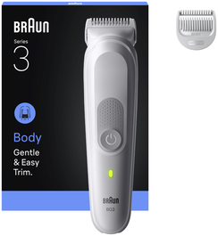 Braun series 3 80789709 Afeitadora corporal y cortadora de pelo Gris claro