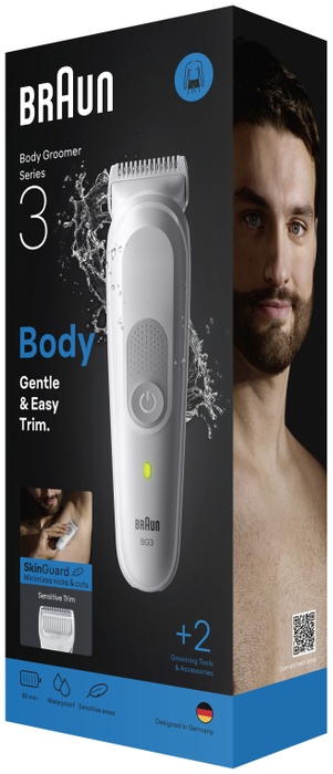 Braun series 3 80789709 Afeitadora corporal y cortadora de pelo Gris claro