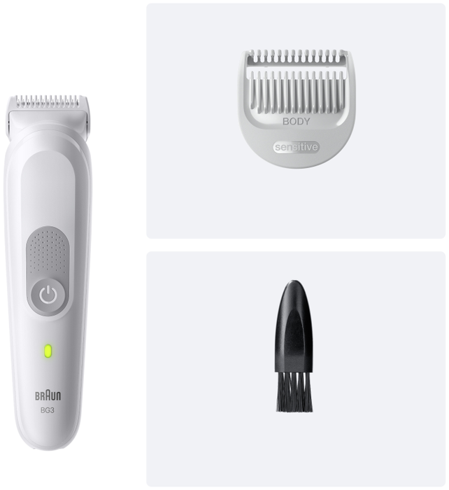 Braun series 3 80789709 Afeitadora corporal y cortadora de pelo Gris claro