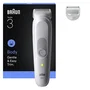 Braun Series 3 80789709 - Afeitadora Corporal Mojado y Seco, Gris Claro, a Prueba de Agua, AC/Batería NiCd 80 Min