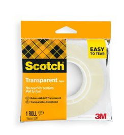 Cinta Adhesiva Scotch 508 Transparente Corte Facil Rollo 33X19 (Ud.)