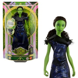 Mattel Muñeca Elphaba Thropp Musical Jfm09 Wicked, con canción For Good, +4 años, idiomas inglés, español y más