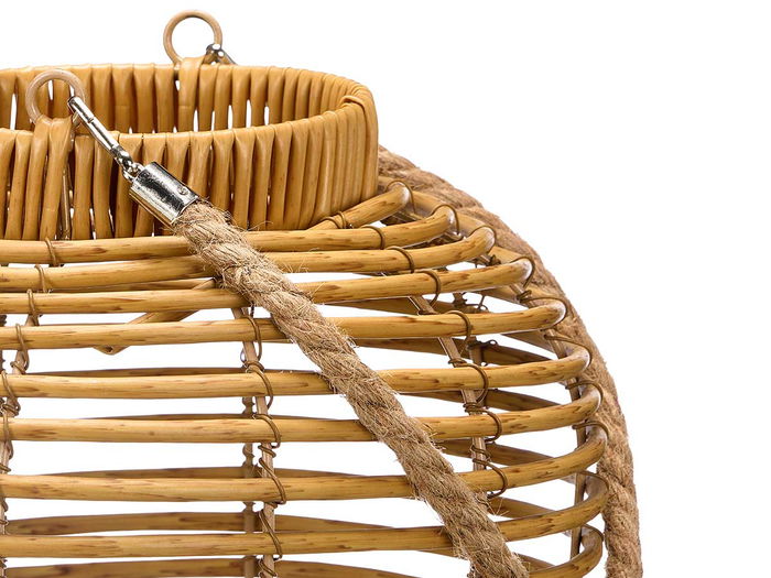 Ibergarden Farol Redondo Alto Grande para Exterior - Farol de Pared de Plástico y Cristal Marrón, Dimensiones 27x35x27 cm (Set de 4)