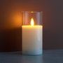 Day Vela Con Llama 3D Con Temporizador Blanca Cálida