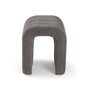 Versa Taburete Tapizado Gris Oscuro 38x45 cm Metal Terciopelo