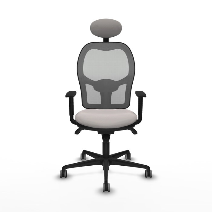 PIQUERAS Y CRESPO Silla de oficina Jorquera, mecanismo Sincro, Blanco y Gris PIQUERAS Y CRESPO Silla de oficina Jorquera, mecanismo Sincro, Blanco y Gris