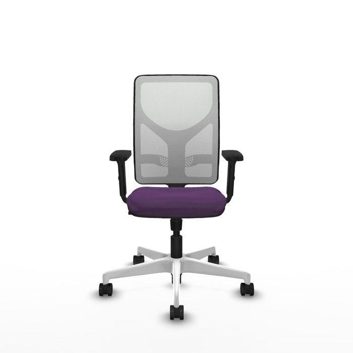 PIQUERAS Y CRESPO Silla de oficina Motilla con mecanismo Sincro, Morado y Blanco