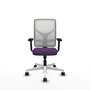 PIQUERAS Y CRESPO Silla de oficina Motilla con mecanismo Sincro, Morado y Blanco