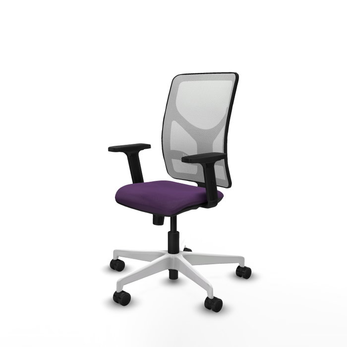 PIQUERAS Y CRESPO Silla de oficina Motilla con mecanismo Sincro, Morado y Blanco