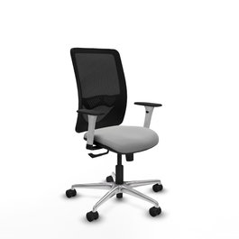 PIQUERAS Y CRESPO Silla de oficina Zulema Gris claro y Negro