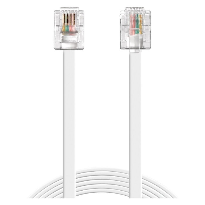 Sandberg Cable telefónico RJ11 a RJ11 de 5 metros - Blanco