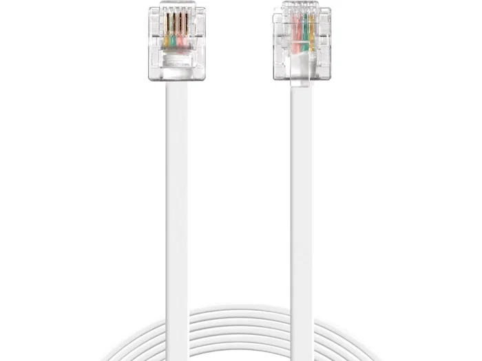 Sandberg Cable telefónico RJ11 a RJ11 de 5 metros - Blanco Sandberg Cable telefónico RJ11 a RJ11 de 5 metros - Blanco