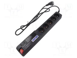 HSK DATA Regleta de alimentación ACAR 504WF 1.5M con 5 tomas