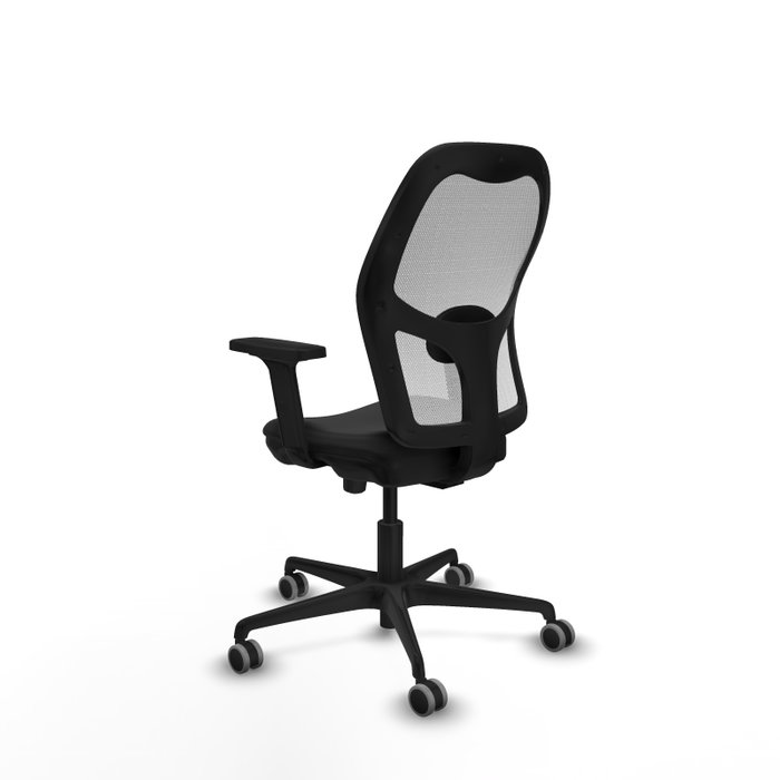 PIQUERAS Y CRESPO Silla de oficina Jorquera con mecanismo Sincro/Traslack, Negro y Blanco