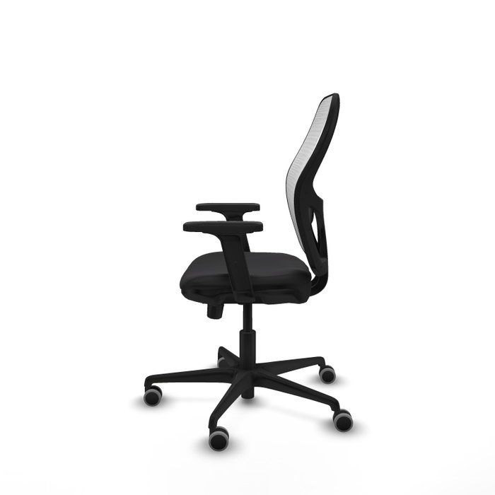 PIQUERAS Y CRESPO Silla de oficina Jorquera con mecanismo Sincro/Traslack, Negro y Blanco