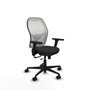 PIQUERAS Y CRESPO Silla de oficina Jorquera con mecanismo Sincro/Traslack, Negro y Blanco