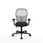 PIQUERAS Y CRESPO Silla de oficina Jorquera con mecanismo Sincro/Traslack, Negro y Blanco