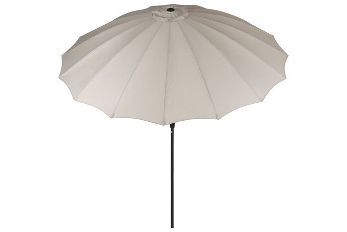 DKD Home Decor Parasol de Terraza y Jardín Arena/Negro 280x280x250 cm UV 50+ Reclinable
