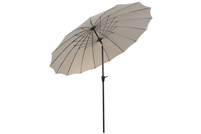 DKD Home Decor Parasol de Terraza y Jardín Arena/Negro 280x280x250 cm UV 50+ Reclinable