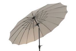 DKD Home Decor Parasol Terraza y Jardín Arena Negro Acero Poliéster Reclinable 280 x 250 x 280 cm
