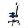 PIQUERAS Y CRESPO Silla de oficina Mardos con mecanismo Sincro, Azul y Negro
