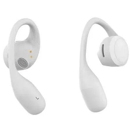 SPC Auriculares Deportivos Bluetooth Ether 2 Sense, Open-Ear Clip, Autonomía 30h, Carga USB-C, Cancelación de Ruido en Llamadas, Doble Conectividad, Blancos