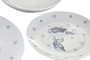DKD Home Decor Vajilla Stella Maris de 18 Piezas en Porcelana Azul y Blanco