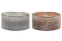 DKD Home Decor Set de 2 Velas de Cera de Soja en Cristal 250 g