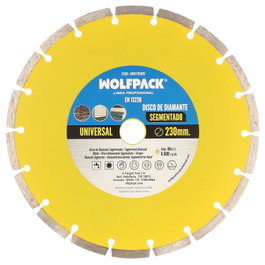 WOLFPACK LINEA PROFESIONAL Disco Diamante 230 mm General Obra Segmentado Sinterizado