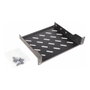EQUIP Estante fijo para armarios de 10 pulgadas, 1U, 20cm, Negro