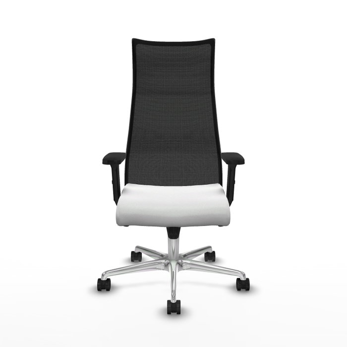 PIQUERAS Y CRESPO Sillón Albacete Blanco y Negro con Mecanismo Sincro y Base de Aluminio PIQUERAS Y CRESPO Sillón Albacete Blanco y Negro con Mecanismo Sincro y Base de Aluminio