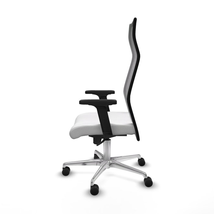 PIQUERAS Y CRESPO Sillón Albacete Blanco y Negro con Mecanismo Sincro y Base de Aluminio PIQUERAS Y CRESPO Sillón Albacete Blanco y Negro con Mecanismo Sincro y Base de Aluminio