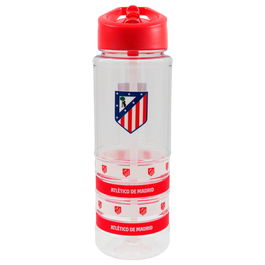 CYP BRANDS Cantimplora 700ml con 4 Pulseras, Escudo y Colores del Atlético de Madrid
