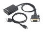 Gembird Adaptador VGA a HDMI con Audio Jack 3,5 mm Negro A-VGA-HDMI-01
