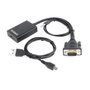 Gembird Adaptador VGA a HDMI con Audio Jack 3,5 mm Negro A-VGA-HDMI-01