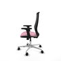 PIQUERAS Y CRESPO Silla de oficina Mardos con mecanismo Sincro, Rosa y Negro
