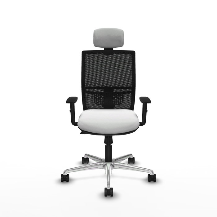 PIQUERAS Y CRESPO Silla de oficina Yunquera con mecanismo Sincro/Traslack, Blanco y Negro PIQUERAS Y CRESPO Silla de oficina Yunquera con mecanismo Sincro/Traslack, Blanco y Negro