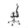 PIQUERAS Y CRESPO Silla de oficina Yunquera con mecanismo Sincro/Traslack, Blanco y Negro