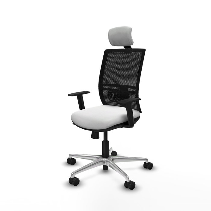 PIQUERAS Y CRESPO Silla de oficina Yunquera con mecanismo Sincro/Traslack, Blanco y Negro PIQUERAS Y CRESPO Silla de oficina Yunquera con mecanismo Sincro/Traslack, Blanco y Negro